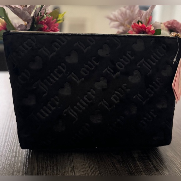 Juicy Couture Black Cosmetic Bag with Gold Accents - Picture 7 of 12